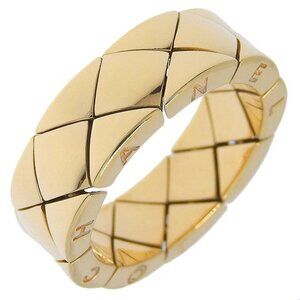 CHANEL Matelasse Ring K18 yellow gold #7.8(US Size) 13.2g Women